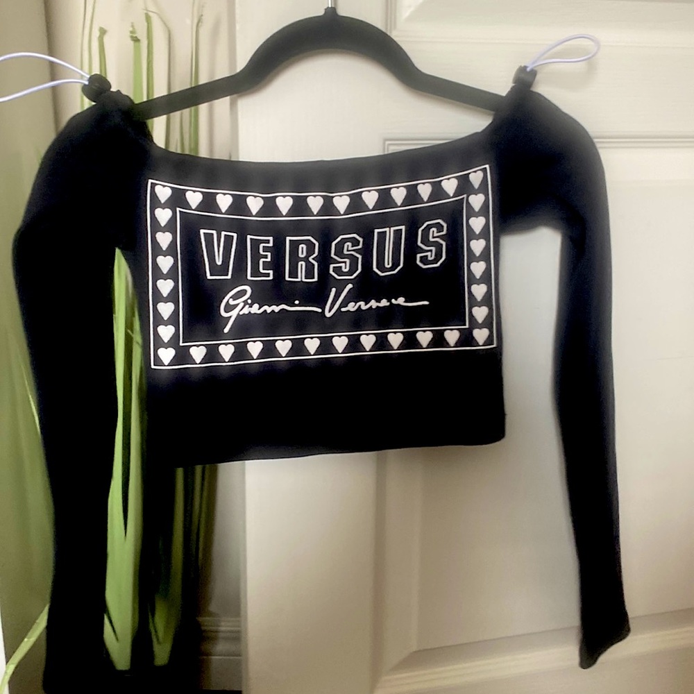 Versus by Versace auth off the shoulder crop top, nwot